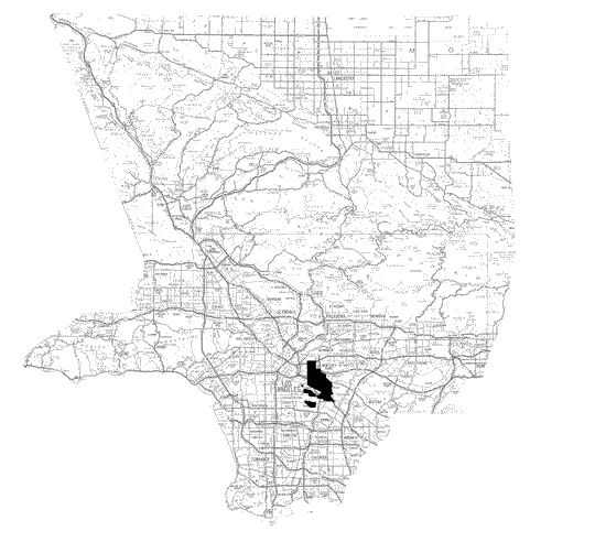 East Los Angeles Station Location Map