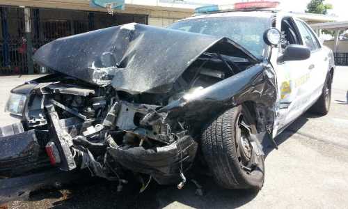 LA County Sheriff crashed patrol car