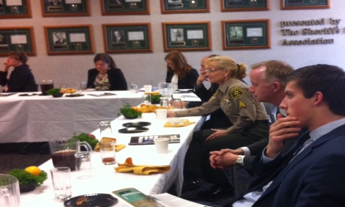 Sgt. Kjellstrand With Parliamentarians