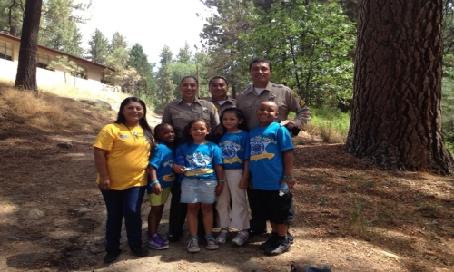 UPAC campers with Dep. Kohno, Dep. Tamayo, and Sgt. Mosquera