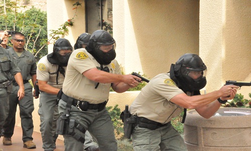 LA County Sheriff Deputies at the active shooter drill