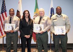 Deputy Raymundo Wilson, Reserve Deputy Walter Andrew, Explorer Nicholas Hicks, Palmdale Sheriff’s Station