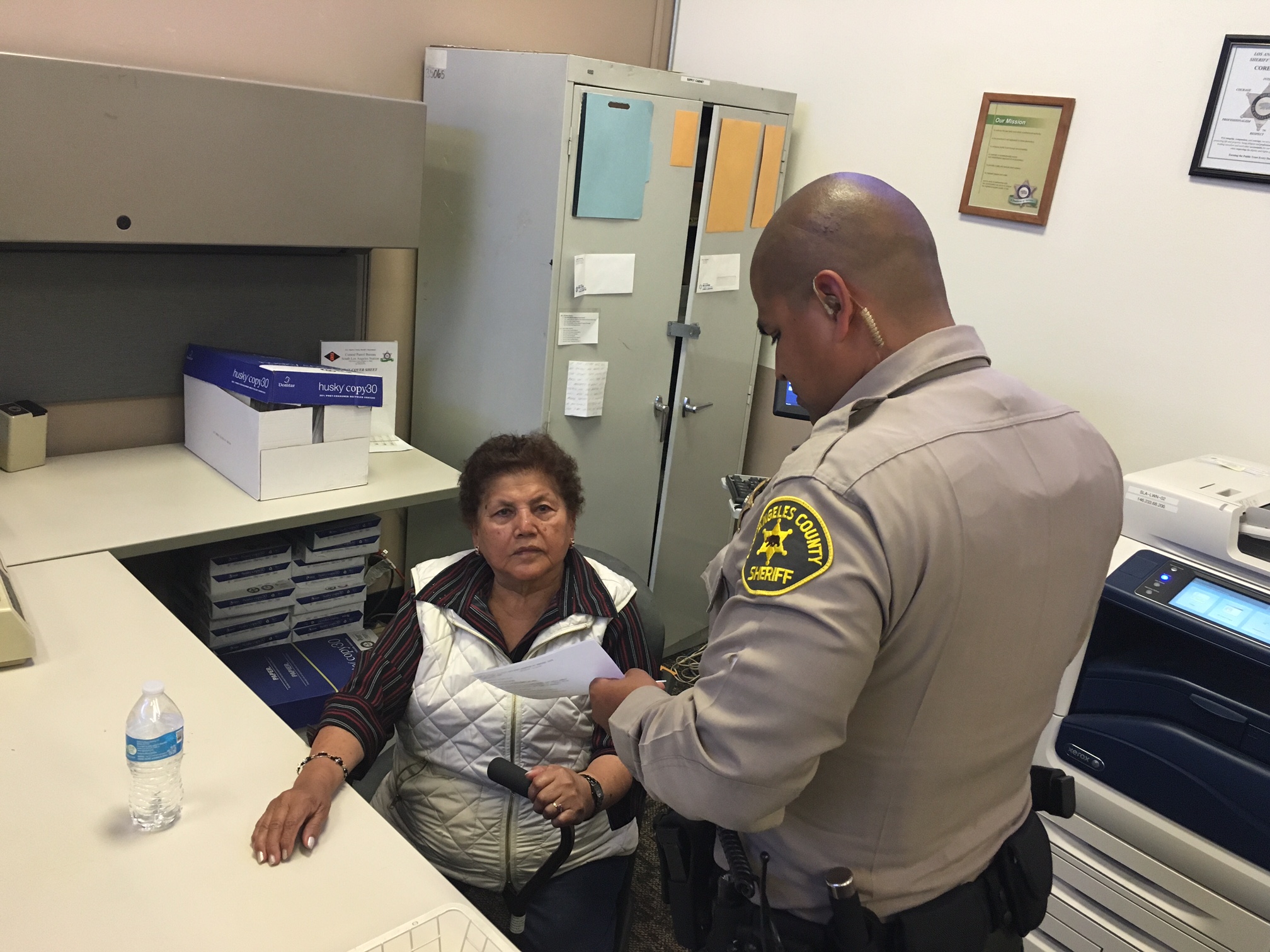 Deputy Helping Lost Woman