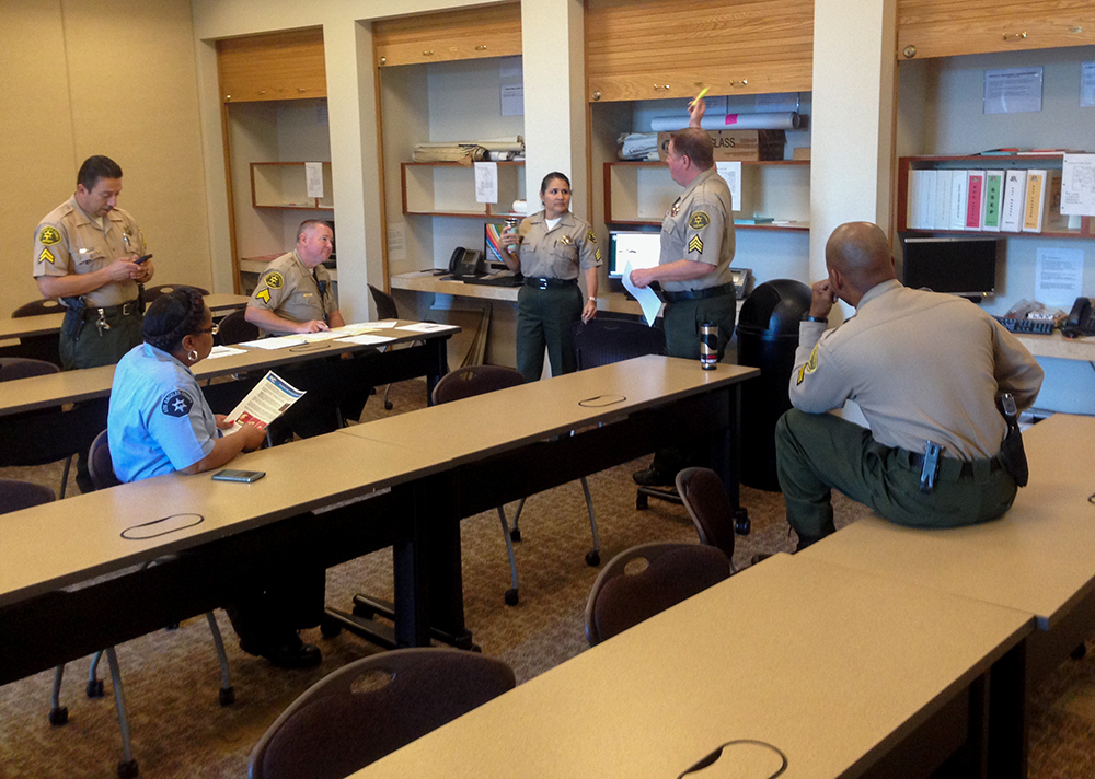 LASD personnel at station's emergency operations center