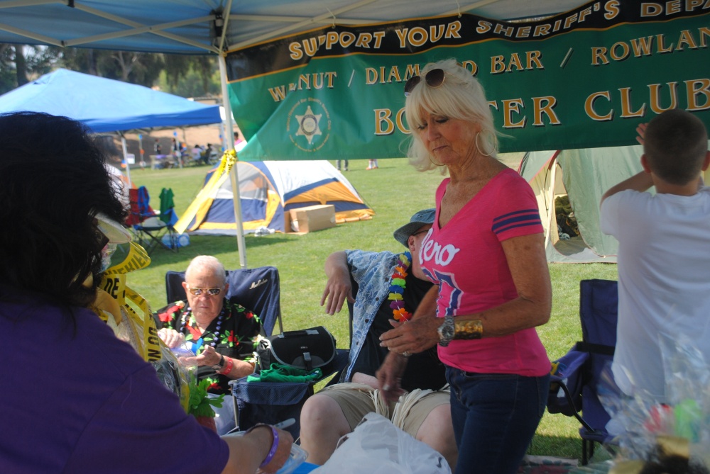 Lynda Woodstra staffing the Walnut/Diamond Bar Sheriff’s Station booth